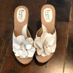 Floral Wedge Sandals (hardly worn)